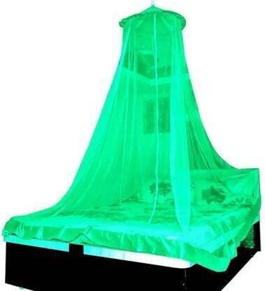 BHB CREATION Polyester Adults Washable Double Bed [Round] Mosquito Net 1///69 Mosquito Net