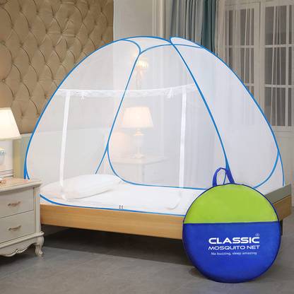 Classic Mosquito Net (LBH- 200*120*130 cms) Foldable Net for Single Bed Polyester Washable Adults Mosquito Net