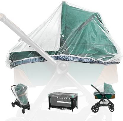 TurtleGrip Nylon Kids Washable Stretchable Mosquito Net for Stroller Perfect Bug Net for Cradles, Car Seats | Mosquito Net