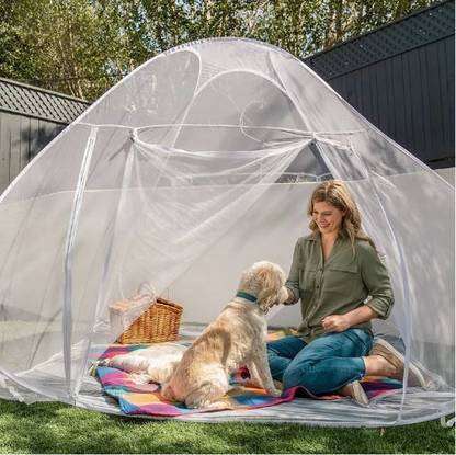IRC Platinum Polyester Adults Washable No bottom fabric Mosquito net For Queen Size Bed (4.10Ft x 6.10Ft) IRC30 Mosquito Net