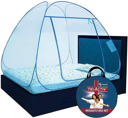 Tri-Activ Polyester Adults Washable Mosquito Net for Single Bed I 30 GSM Mosquito Net