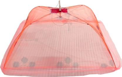 TWINKLE CARE Polyester Kids Washable Baby Mosquito Net 4 Stick Printed multi colour Mosquito Net