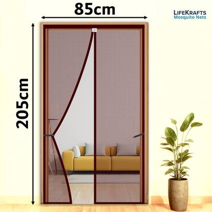 Lifekrafts Polyester Adults Washable Auto-Closing Magnetic Door Mosquito Net
