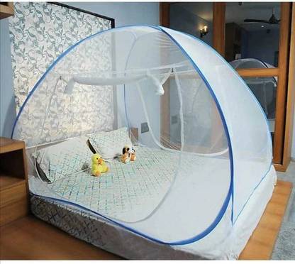 Amprar Polyester Adults Washable Foldable Machhardani - Single Bed Size 200 cm (6ft) X 120 cm (4ft) X 130 cm Mosquito Net