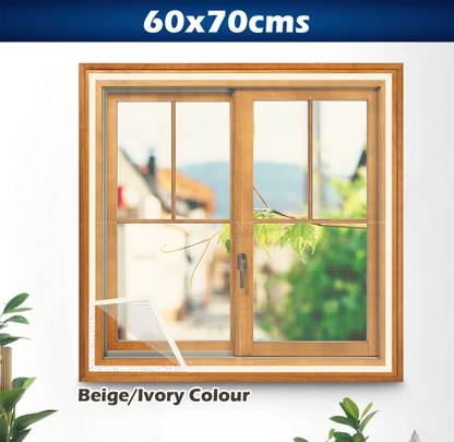 Wild Accessories Fibre Adults Washable Pre-Stitched Fiberglass Window Mosquito Net for All Types of Windows,120 GSM Mosquito Net