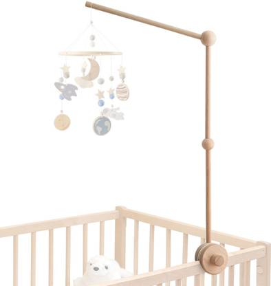 Velvetone Wooden Crib Mobile Arm Baby Mobile Hanger Mobile Holder Polyester Washable Kids Mosquito Net
