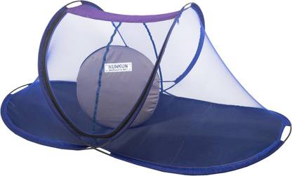 KUNKUN Polyester Adults Washable SPECIAL STYLE COTTON CLOTHES WITH MAHARANI NET 215×102×90 POLYESTER FOLDABLE Mosquito Net