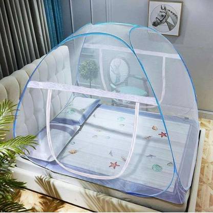 ADS Enterprise Blue mosquito Nylon Washable Adults Mosquito Net