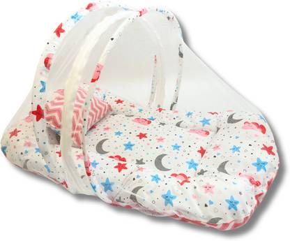 FENZI KIDS Nylon Infants Washable Polyester Foldable zipper opening Baby Bed Mosquito net upto 18 monthS Mosquito Net