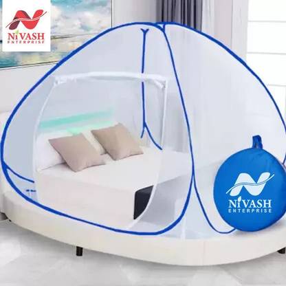 NIVASH ENTERPRISE Polyester Adults Washable Double Bed King Size Foldable Portable Insect Screen Mosquito Net
