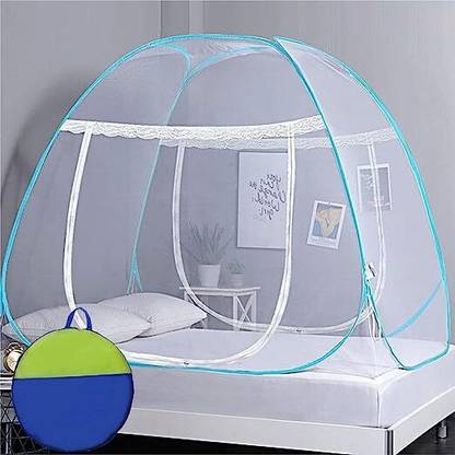MARATHON Polyester Adults Washable Polyester Foldable Portable Insect Screen Machhardani for King Size Double Bed Mosquito Net
