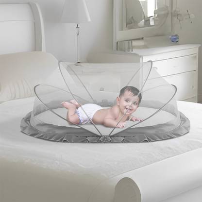 Lifekrafts Nylon Infants Foldable Baby Mosquito Net, Bottomless Net for Infants, for Safe & Easy Use | Mosquito Net
