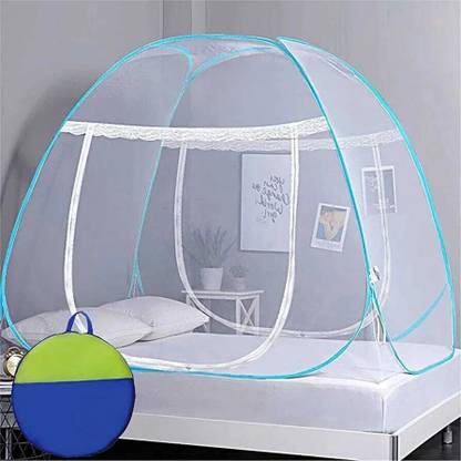 SHREEJITREND Polyester Adults Washable FL1 White Mosquito Machrdani Mosquito Net