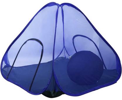 Gehloth Enterprises Polyester Adults Washable Mosquito net for Double bed ,attached base (Size 7 X7 Feet),Both side Gate Mosquito Net