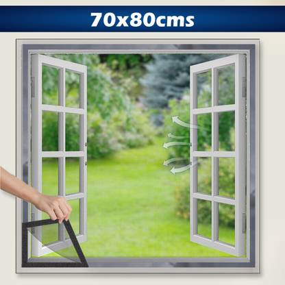 Wild Accessories Fibre Adults Washable Pre-Stitched Fiberglass Window Mosquito Net for All Types of Windows,120 GSM Mosquito Net
