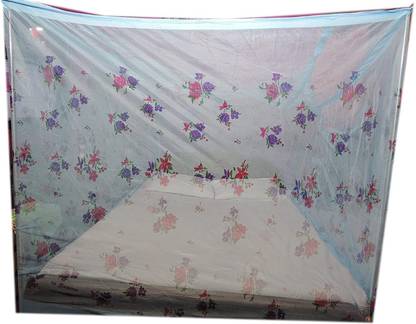 SKAB Enterprises Polyester Adults Washable Mosquito Net for 7 Feet X 8 Feet Machardani for Bed, Room, Adults, Family Mosquito Net