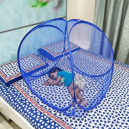 RUDRAYM Polyester Kids Washable Baby Mosquito Net Portable | Foldable Newborn Bed for 0-12M Mosquito Net