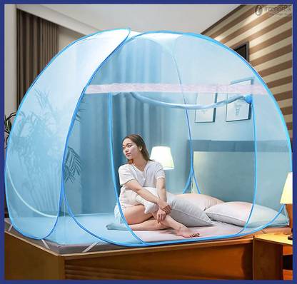 didhiti HDPE - High Density Poly Ethylene Adults Washable mosquito net in bed machhardani for triple bed king size cotton machardani baby Mosquito Net