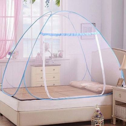 Buenovida Polyester Adults Washable Mosquito Net for Bed King Size, Double Bed Mosquito Net, Machardani Net Cotton Mosquito Net