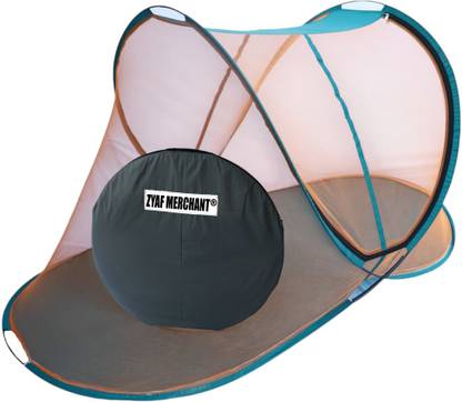 Zyaf Merchant Polyester Adults Washable Cotton Soft Stretchable Maharani Premium Quality Foldable Macchardani Single Bed Mosquito Net