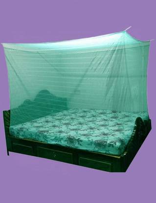 SBE Polyester Adults Washable Polycotton Zigzag Mosquito Net for Double Bed Machardani Net (Size 6X7) Mosquito Net