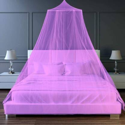 Neruti Enterprise Polyester Adults Washable Double bed ( Round ) Mosquito Net
