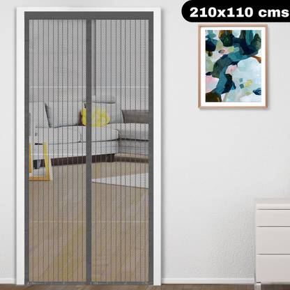 Classic Mosquito Net Polyester Adults Washable (210X110) For Door Net With Self-Closing with full-frame self adhesive Hook Mosquito Net