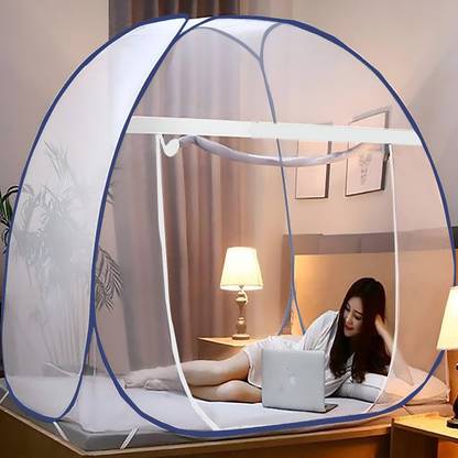 Aetrius Strong Premium*Large Pro Foldable Net With Ventilation*Corrosion Resistant Steel Polyester Washable Adults Mosquito Net