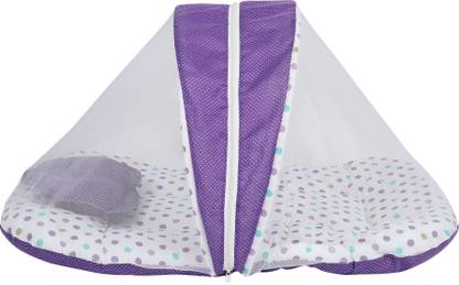TOTOMO Cotton Infants Washable Bedding Foldable pillows Machardani Net with pillows Bedding 0-12 MONTHS Mosquito Net
