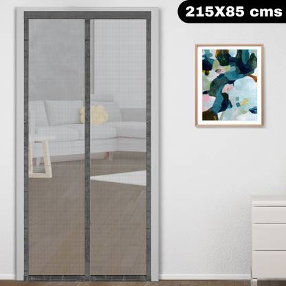 Classic Mosquito Net Fibre Adults Washable Net For Door With Magnet Self-Closing with full frame self Adhesive Hook Mosquito Net