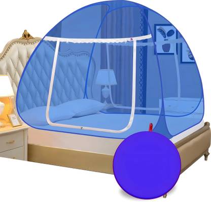 Privine Polyester Adults Washable Polyester Double Bed with Saviours(Suitable for 6 ft x 6 ft ) Mosquito Net