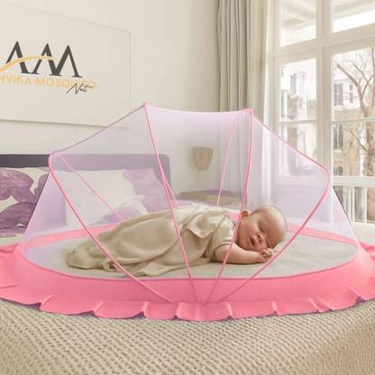 Ashvika mosquitoNet Nylon Infants Washable Baby Folding Crib Mosquito Net