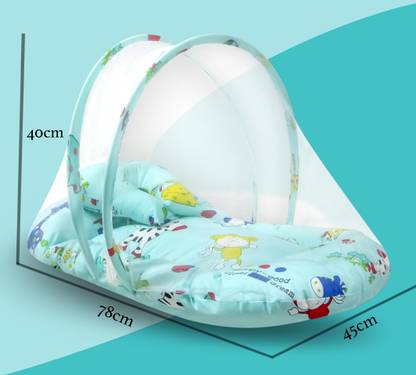FENZI KIDS Cotton Infants Washable ZEBRA GREEN MOSQUITO NET Mosquito Net
