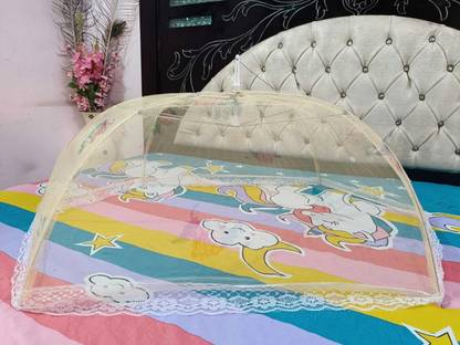 CHIKU CHERRY HDPE - High Density Poly Ethylene Infants Washable Baby Mosquito Net upto1yrs(Multicolor) Mosquito Net