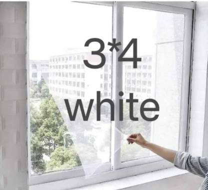 lkg enterprises Polyester Adults Washable LKG 3*4 WHITE WINDOW NET Mosquito Net