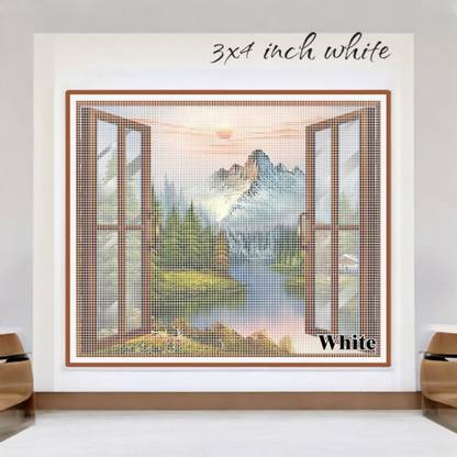 ZIMBLE Windows Mosquito Net, Insect Net Frame/120 GSM Highly Durable and safe Fibre Washable Adults Mosquito Net