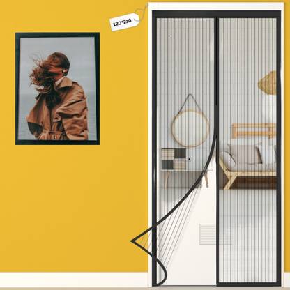 Royalkart HDPE - High Density Poly Ethylene Adults Washable Magnetic Curtain For Mosquito|Mosquito Curtain For Door (Size-120X210cm) Mosquito Net