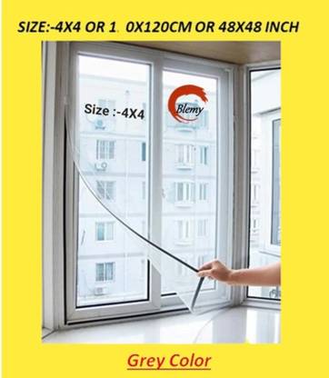 BLEMY HDPE - High Density Poly Ethylene Adults Washable BL-FLIP-WINDOW-4X4 GREY -101_17 Mosquito Net