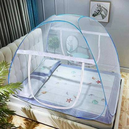 Adbra Cotton Adults Washable Folding King Size, Double Bed Mosquito Net