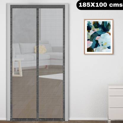 Classic Mosquito Net Fibre Adults Washable Net For Door With Magnet Self-Closing with full frame self Adhesive Hook Mosquito Net