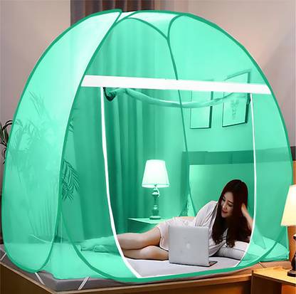 credicus Strong Premium*Large Pro Foldable Net With Ventilation*Corrosion Resistant Steel Polyester Washable Adults Mosquito Net