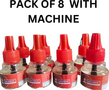 reddoc Herbal Mosquito Repellent Pack of 8 With Machines RED Mosquito Vaporiser Refill