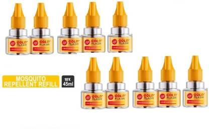 Good Knight Gold Flash PACK OF 10 Mosquito Vaporiser Refill