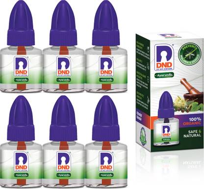 DND 100% Ayurvedic Mosquito Repellent Liquid Vaporiser | Ayush Approved | Safe for human use | Safe for Kids |Pet friendly |Natural Action Patented Formula Mosquito Vaporiser Refill