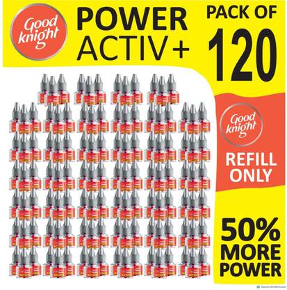 GOOD KIGHT Power Activ+ Mosquito Vaporise Refill Pack of 120/45 ml each. Mosquito Vaporiser Refill
