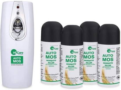 HiCare Services HiCare AutoMos Machine + Refill Pack of 4 - Super Saver Pack 365 days Mosquito Vaporiser