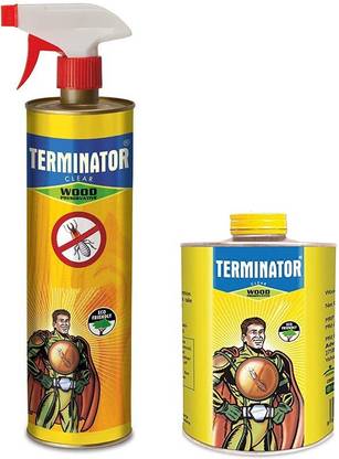 Terminator Termite Killer Wood Protector 500ml Spray + 250ml Refill + Masking Tape - 3 Pcs