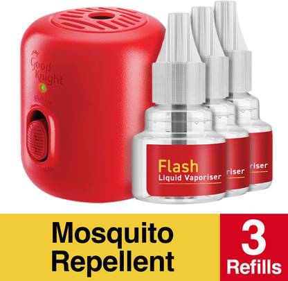 Good Knight Gold Flash Repellent Combo - Machine + Refills, Liquid Mosquito Vaporiser
