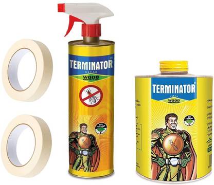 Terminator Eco-Friendly Termite Control 500ml Spray + 500ml Refill + 2 Masking Tape Mosquito Vaporiser