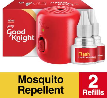 Good Knight Gold Flash Repellent Combo - Machine + Refills, Liquid Mosquito Vaporiser